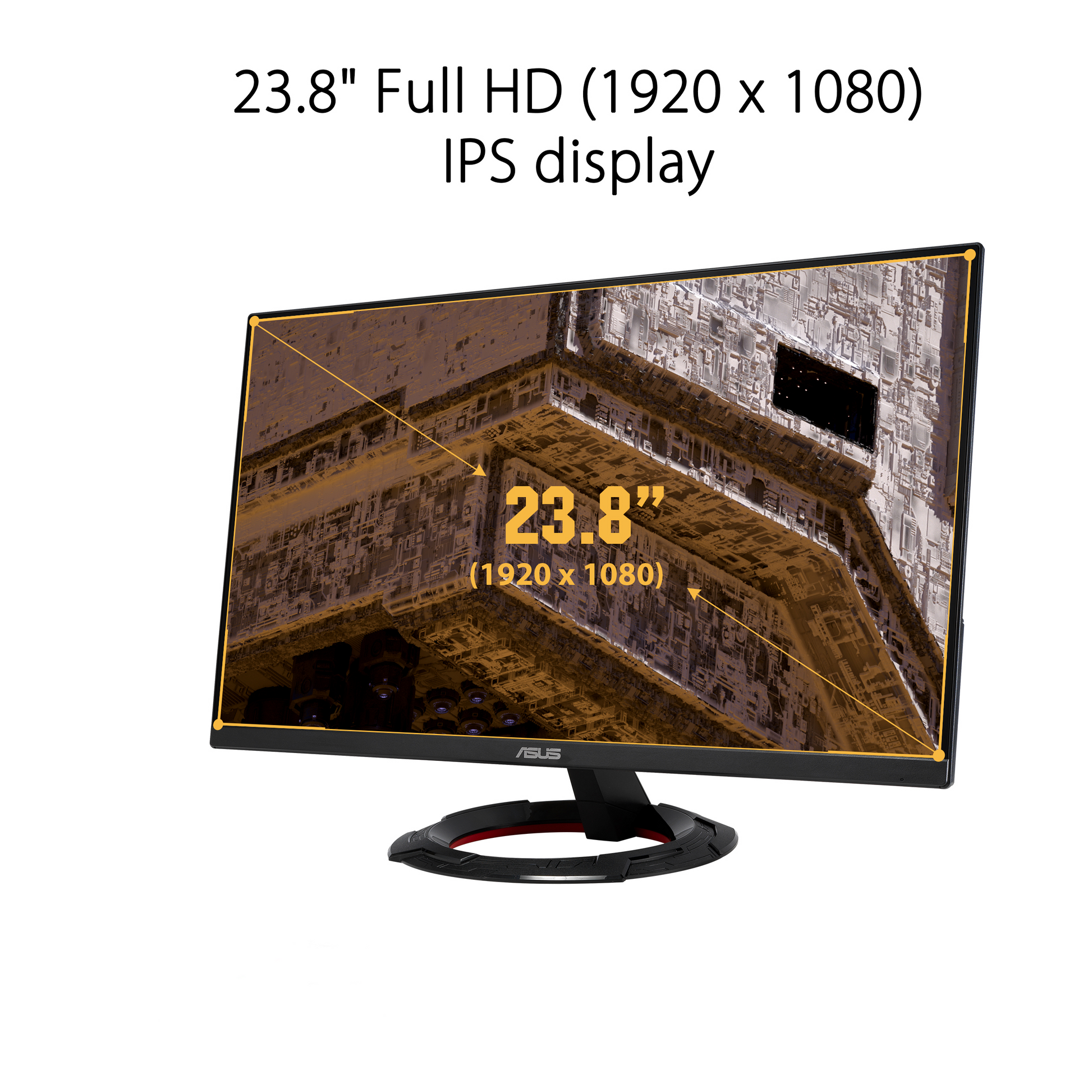 Monitor Gaming TUF de 23.8" FHD con 165Hz y 1ms (Negro)