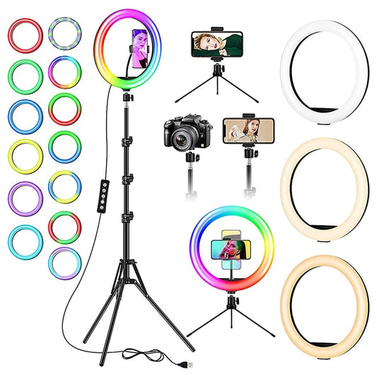 GlowFlex Pro 13" RGB Ring Light Kit